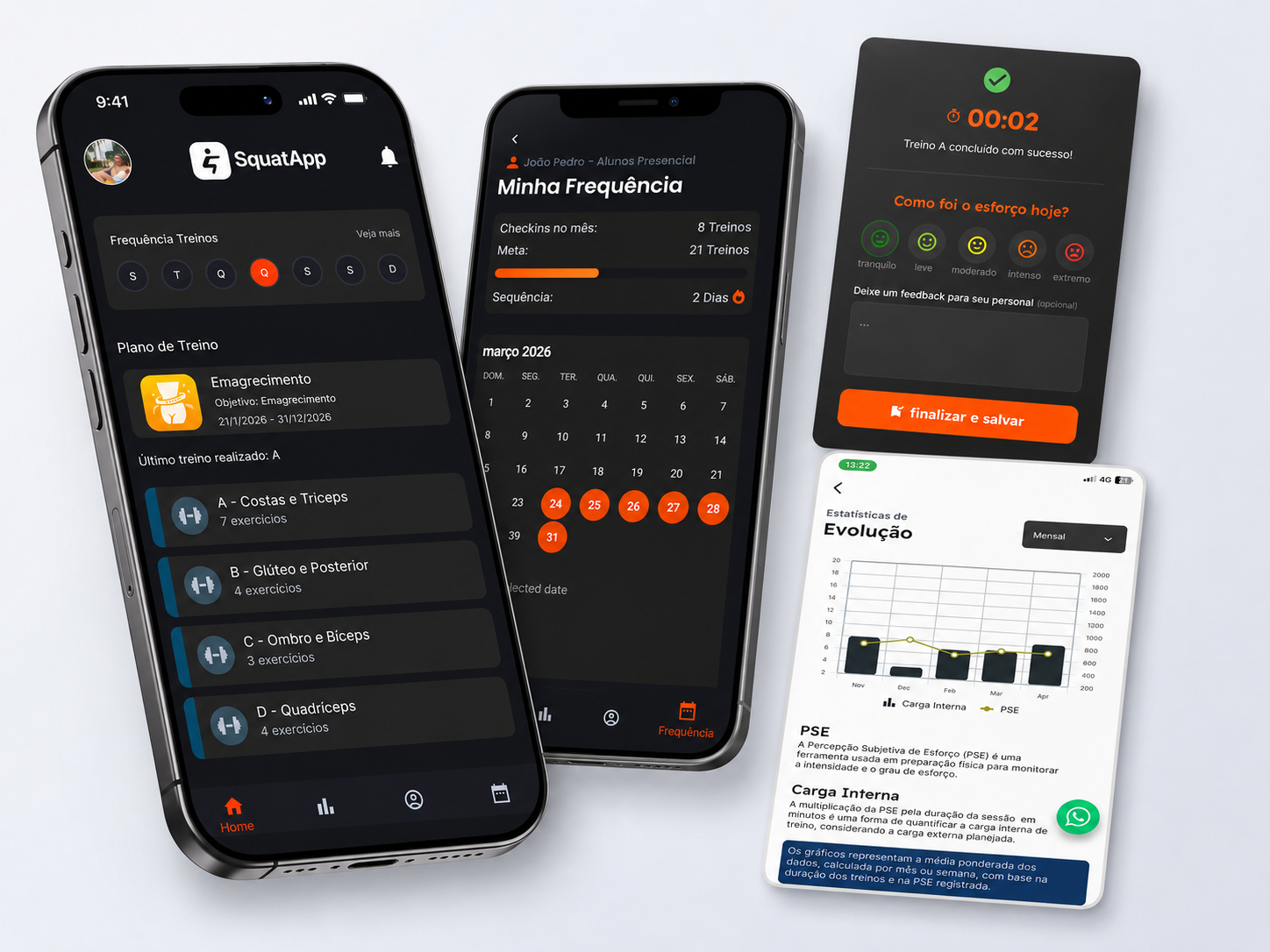 App do aluno no SquatApp